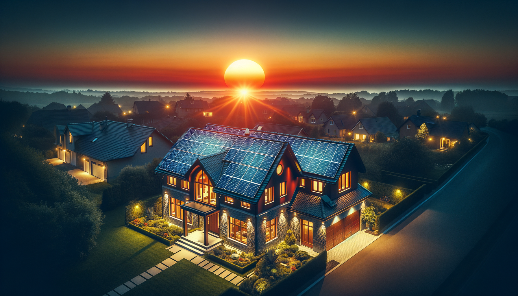 ALT: Home powered by solar energy