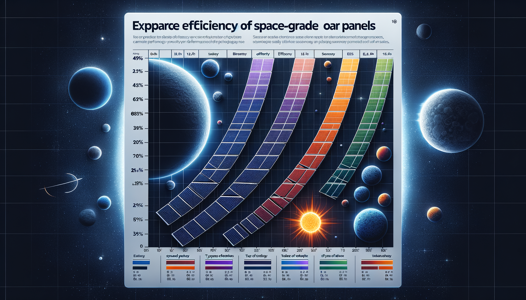 ALT: Efficiency comparison chart for various types of solar panels