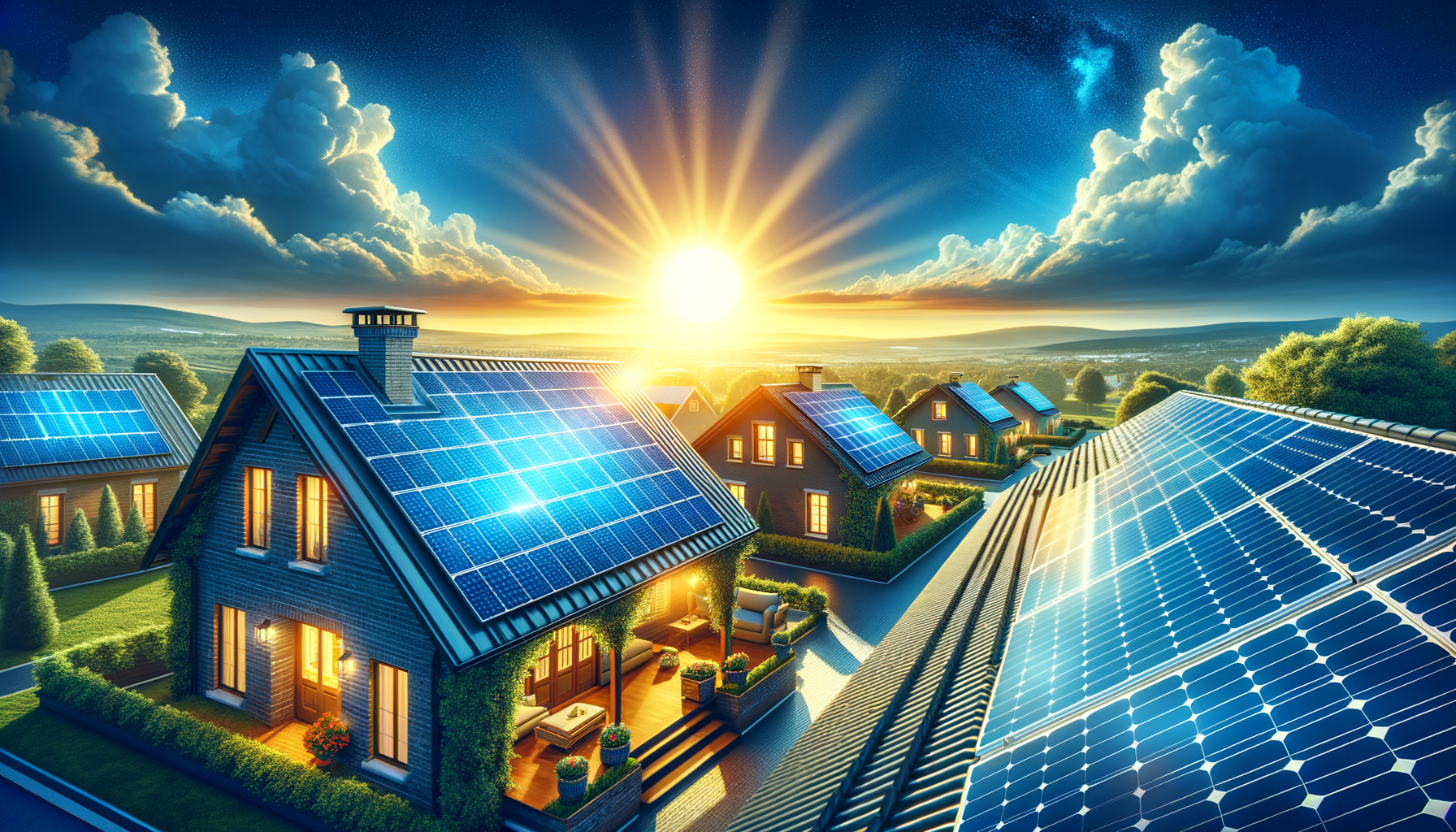 ALT: A sunny day showcasing the efficiency of solar panels