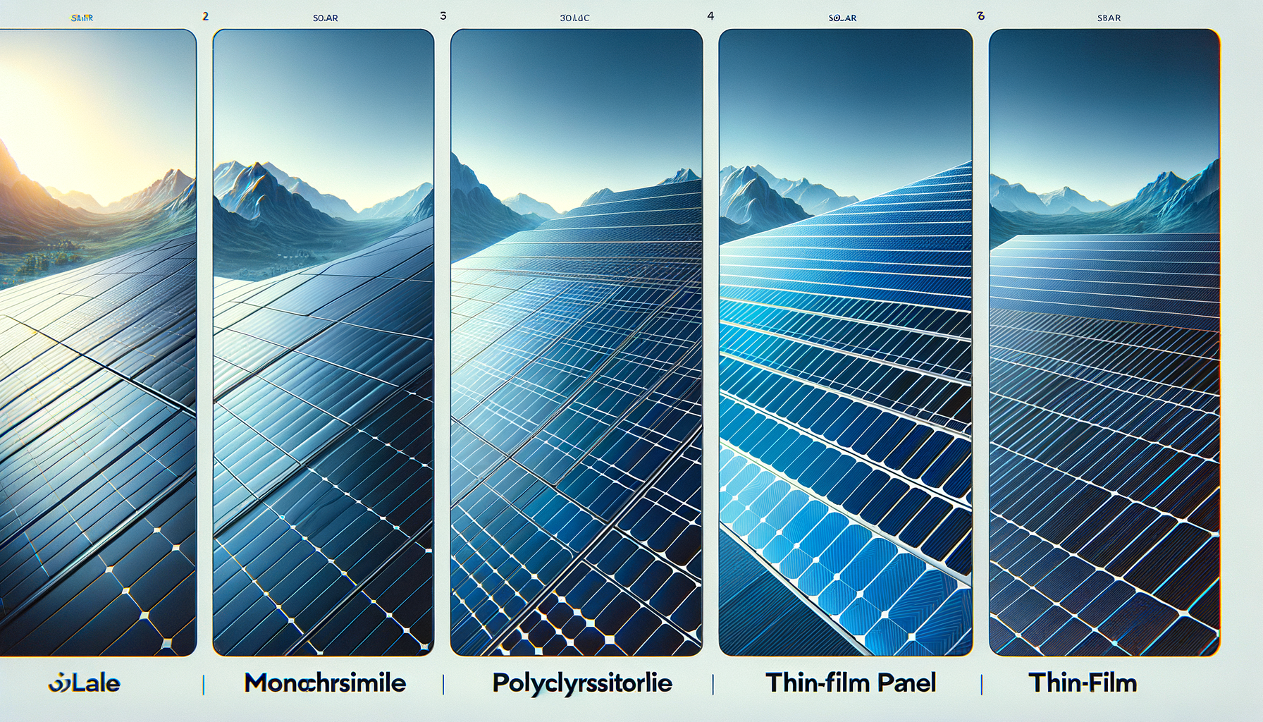 ALT: Different types of solar panels