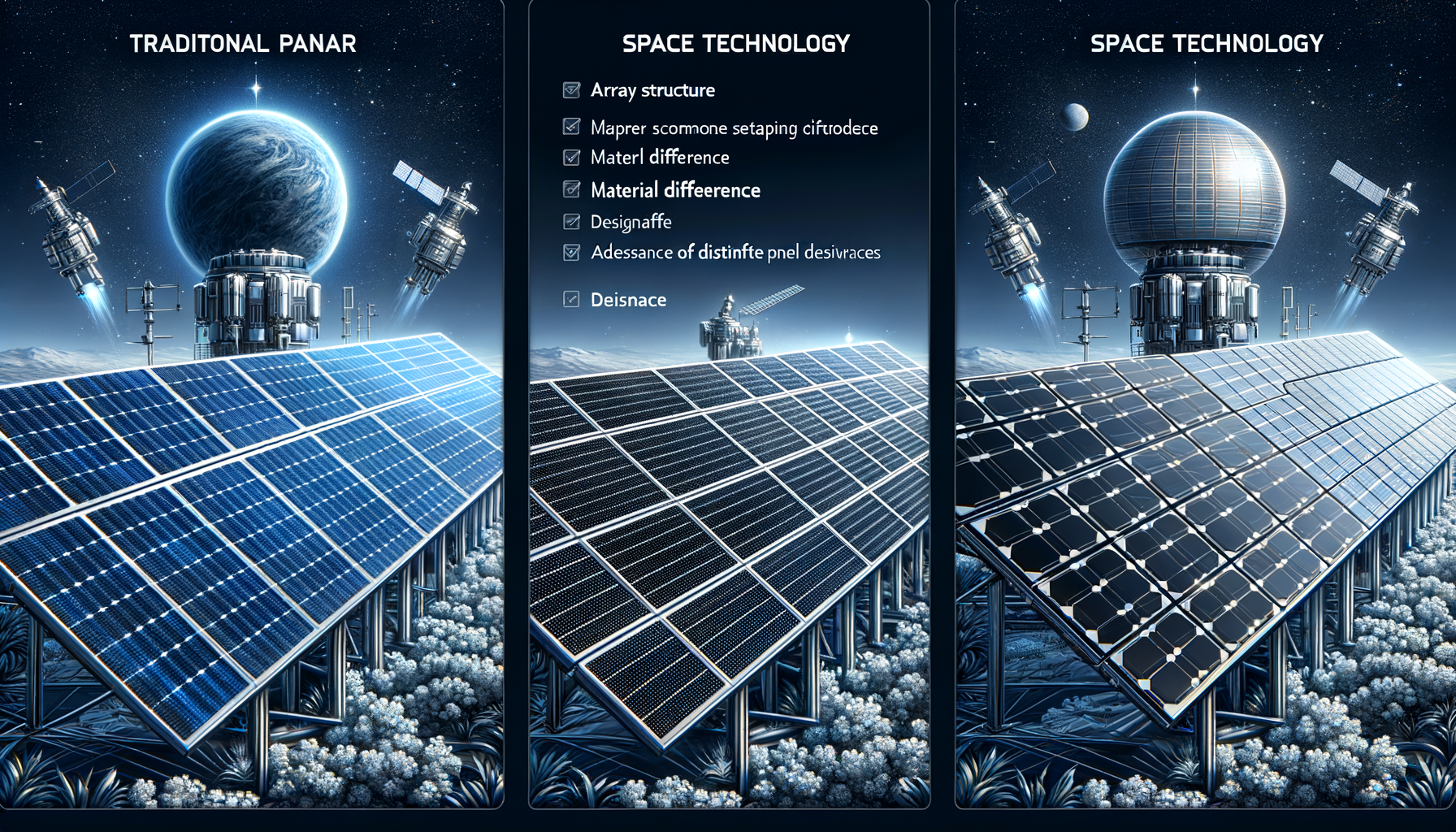 ALT: Comparison of traditional and space technology solar panels