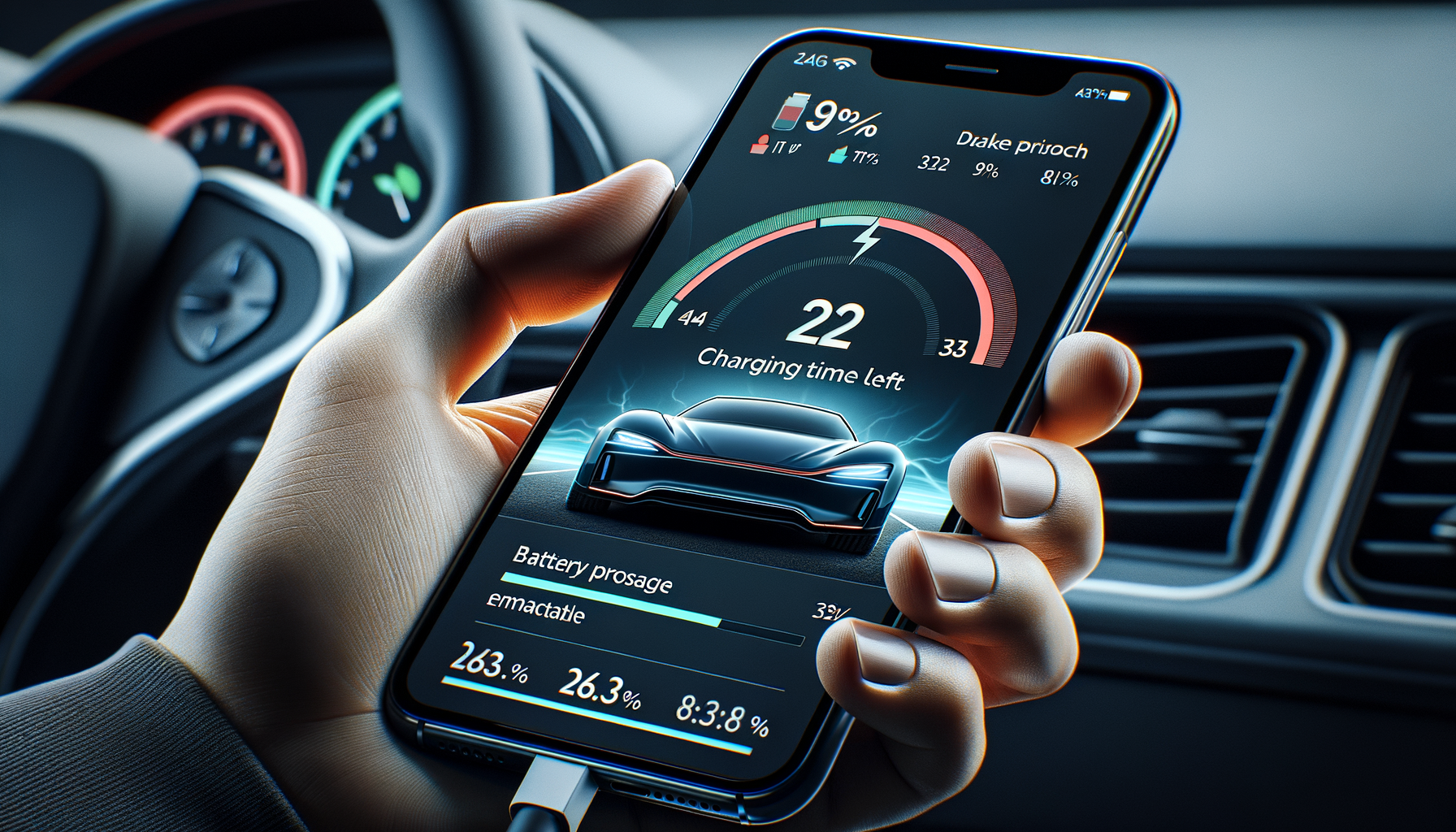 ALT: Owner checking Tesla charging through mobile app