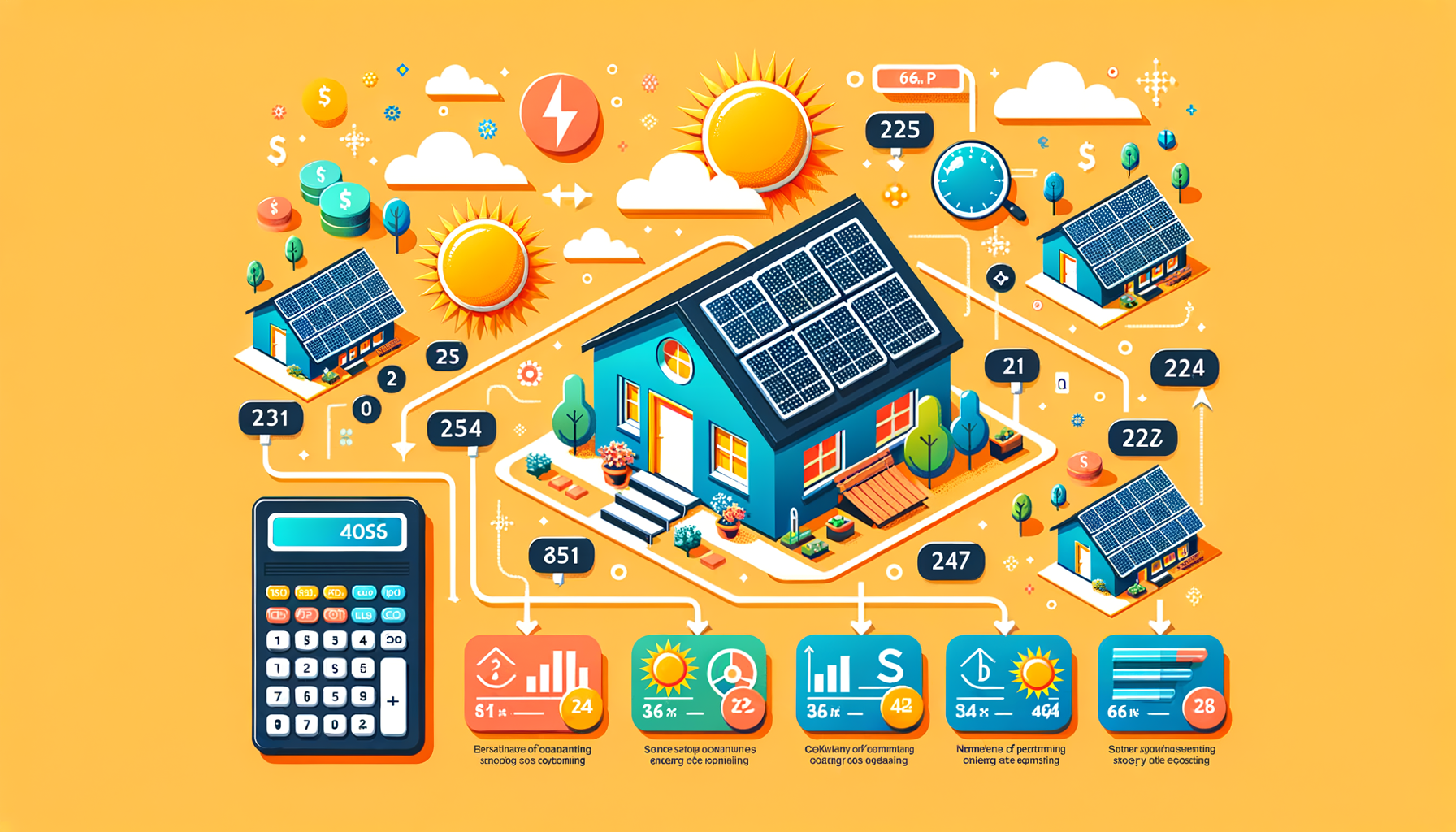 ALT: Infographic explaining solar panel calculations for a tiny home