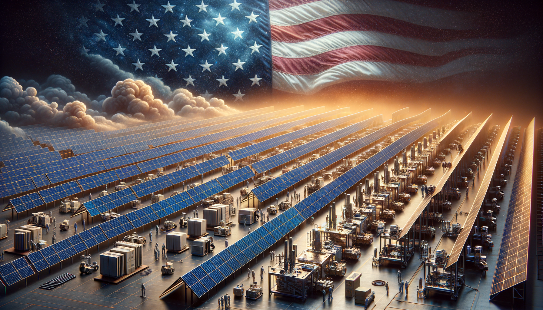 ALT: American-made solar panels on the assembly line