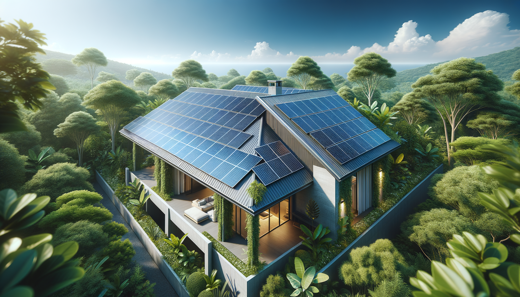 ALT: Solar panels on a residential roof