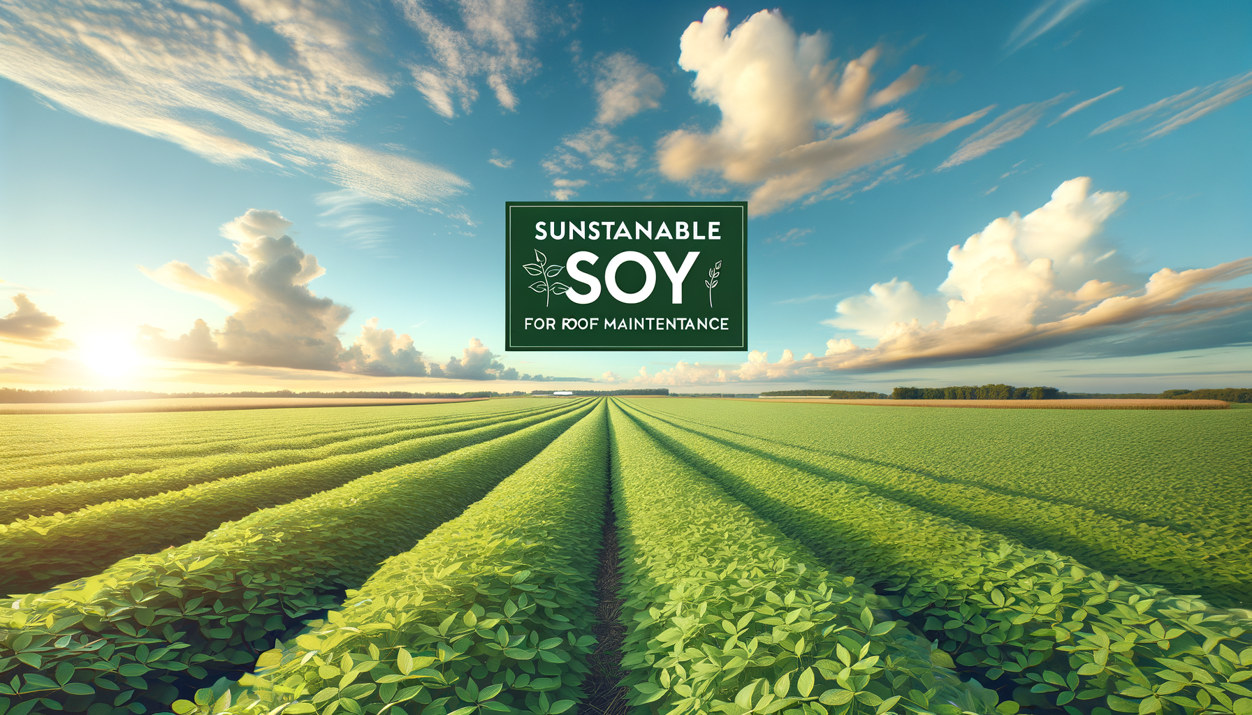ALT: Sustainable soy field for Roof Maxx production