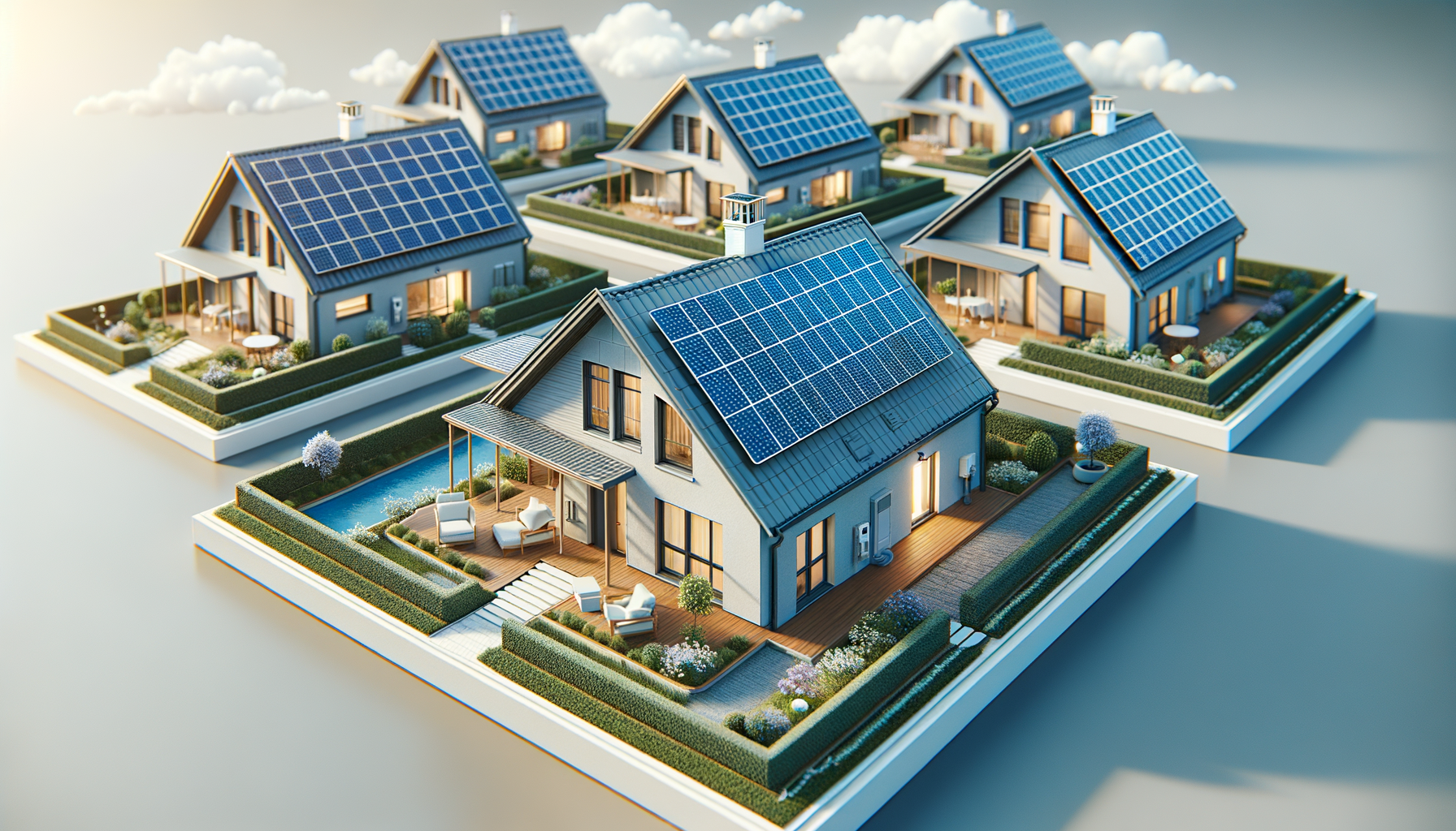 ALT: Solar panels on a small house