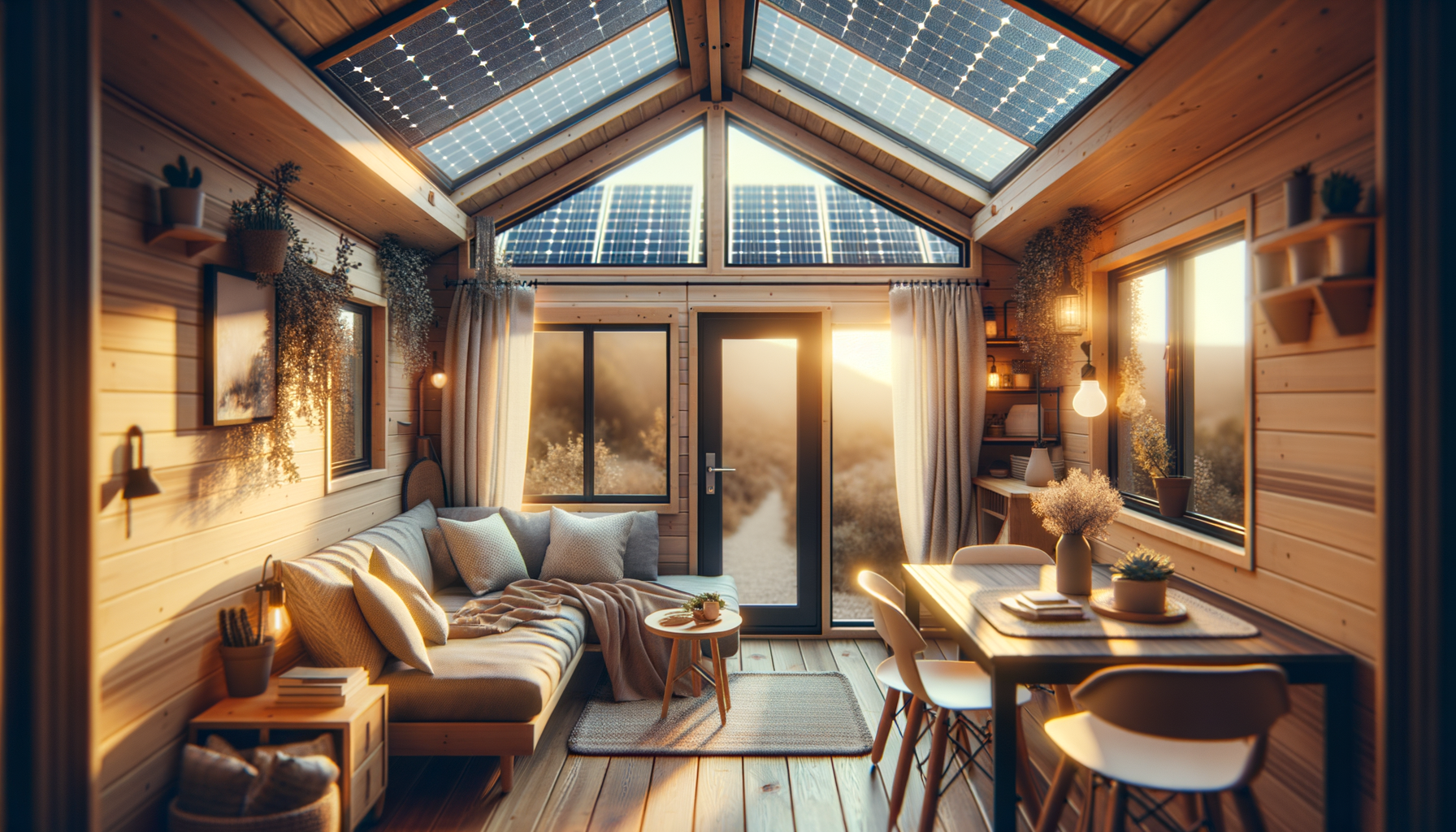 ALT: Energy-efficient tiny house interior